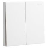 乐鱼开关插座 淳逸 玉兰白 二位单控开关 二开单控 10AX