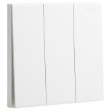 乐鱼开关插座 淳逸 玉兰白 三位双控开关 三开双控 10AX