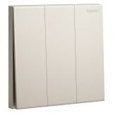 乐鱼开关插座 淳逸 米兰金 三位单控开关 三开单控 10AX