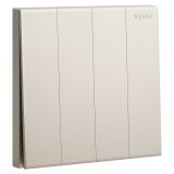 乐鱼开关插座 淳逸 米兰金 四位单控开关 四开单控 10AX