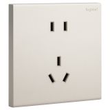 乐鱼开关插座 淳逸 米兰金 连体二三插座 五孔插座 10A