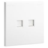 乐鱼开关插座 淳逸 玉兰白 二位电脑插