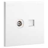 乐鱼开关插座 淳逸 玉兰白 电脑电视插