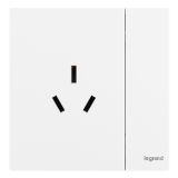 乐鱼开关插座 仕典Plus 陶瓷白 带开关三扁插座 三孔带开 16A