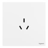 乐鱼开关插座 仕典Plus 陶瓷白 三扁插座 三孔插座 10A