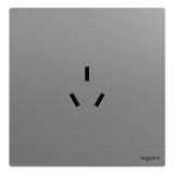 乐鱼开关插座 仕典Plus 深砂银 三扁插座 三孔插座 10A