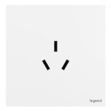 乐鱼开关插座 仕典Plus 陶瓷白 三扁插座 三孔插座 16A